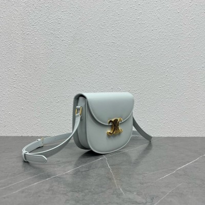 Celine Besace Clea Bag in Light Blue Shiny Calfskin CSBS8038