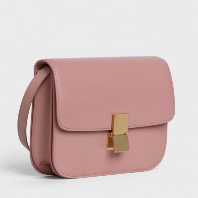 Celine Classic Box Medium Bag In Antique Rose Box Calfskin CSBS8019