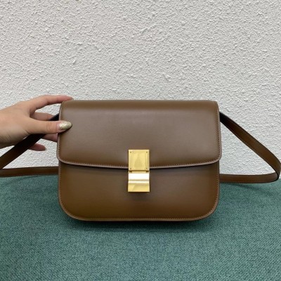 Celine Classic Box Medium Bag In Camel Box Calfskin CSBS8033