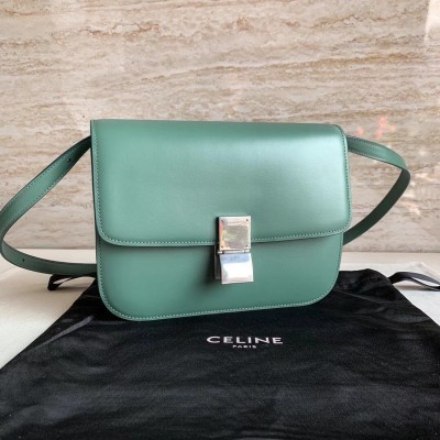 Celine Classic Box Medium Bag In Celadon Box Calfskin CSBS8044