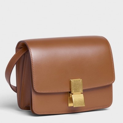 Celine Classic Box Small Bag In Camel Box Calfskin CSBS8068