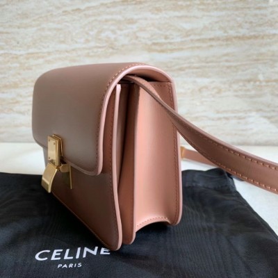 Celine Classic Box Teen Bag In Antique Rose Box Calfskin CSBS8083