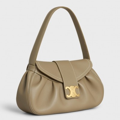 Celine Medium Polly Bag in Brown Sepia Calfskin CSBS8092