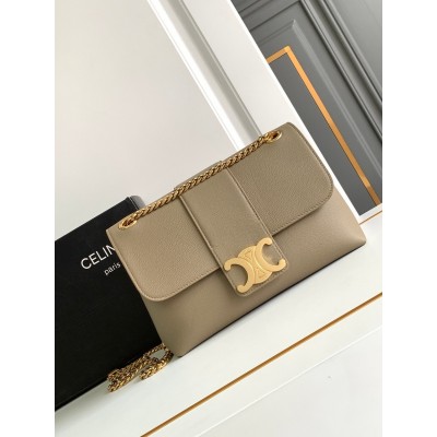 Celine Medium Victoire Bag in Brown Sepia Calfskin CSBS8063