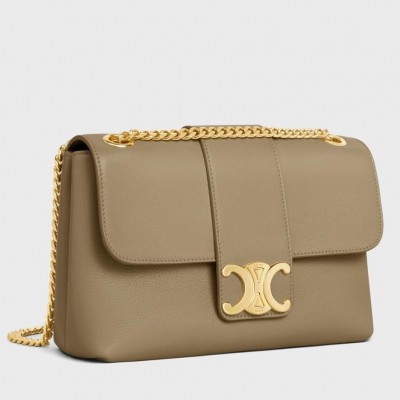 Celine Medium Victoire Bag in Brown Sepia Calfskin CSBS8063