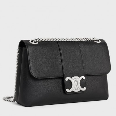 Celine Medium Victoire Bag in Noir Calfskin CSBS8069