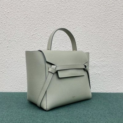 Celine Micro Belt Bag In Vert D'eau Grained Calfskin CSBS8086