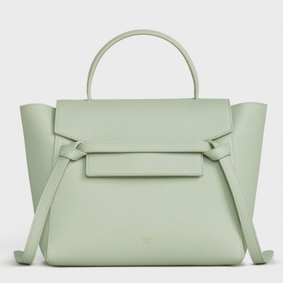 Celine Micro Belt Bag In Vert D'eau Grained Calfskin CSBS8086