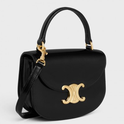 Celine Mini Besace Clea Bag in Black Calfskin CSBS8140