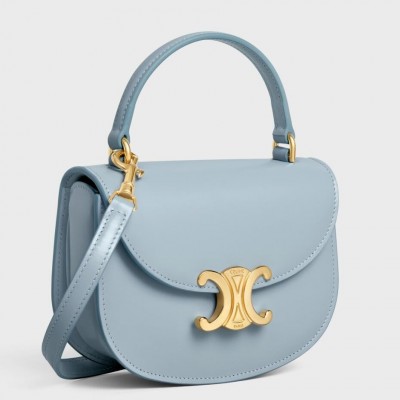 Celine Mini Besace Clea Bag in Pale Blue Calfskin CSBS8105