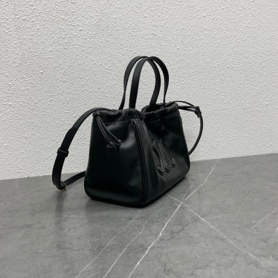 Celine Small Cabas Drawstring Cuir Triomphe Bag in Black Calfskin CSBS8138