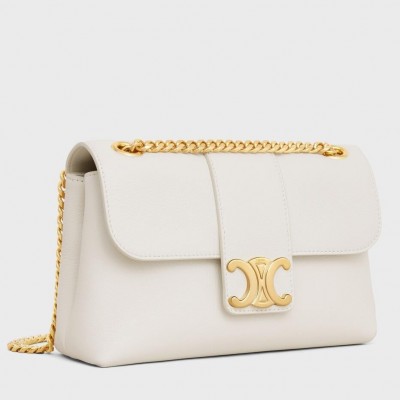 Celine Teen Victoire Bag in White Calfskin CSBS8183