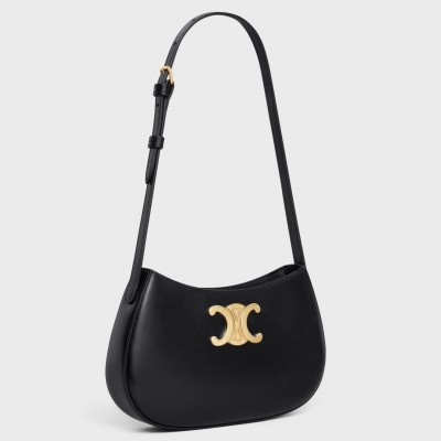 Celine Tilly Medium Bag in Black Calfskin CSBS8156