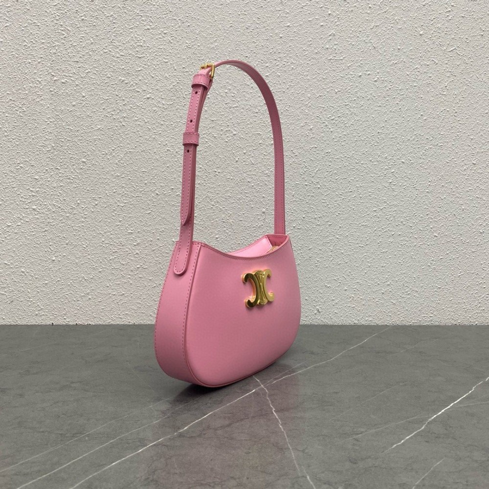 Celine Tilly Medium Bag in Pink Calfskin