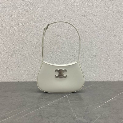 Celine Tilly Medium Bag in White Calfskin CSBS8167