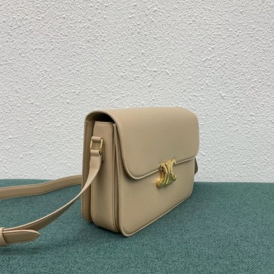 Celine Triomphe Large Bag In Nude Calfskin CSBS8186