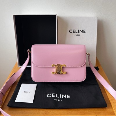 Celine Triomphe Teen Bag In Pink Leather CSBS8188